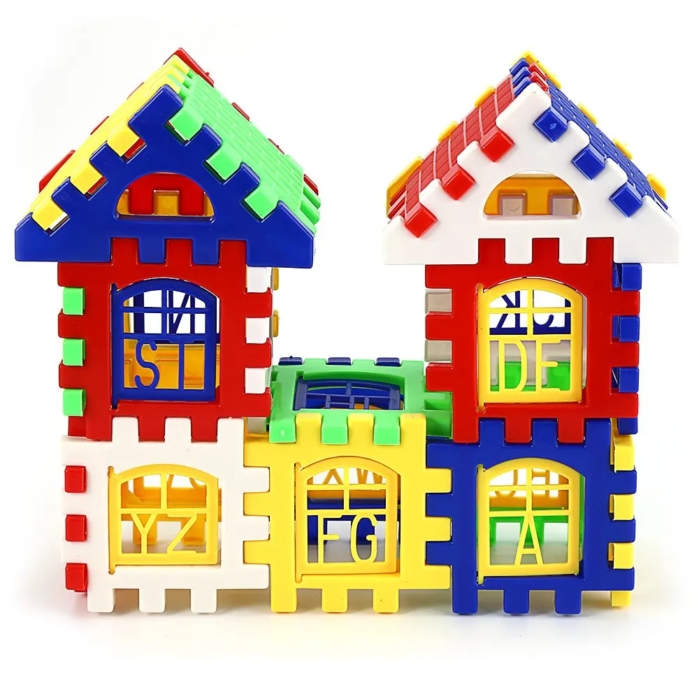 Hot Sell Assembably Plastic House DIY Building Blocks Intelligent