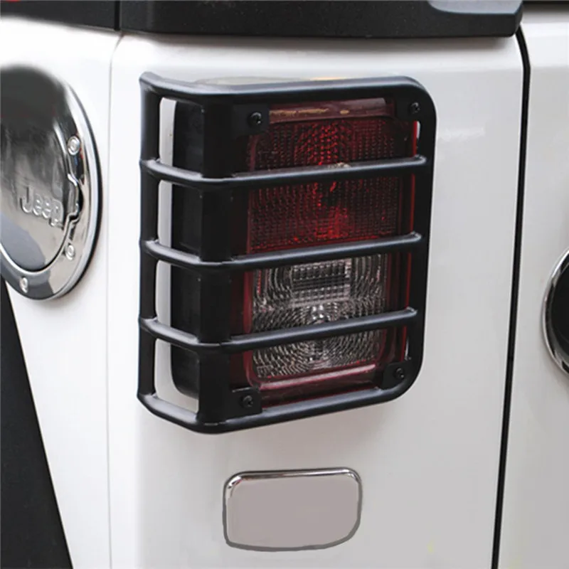 2pcs For Jeep Wrangler JK 07 08 09 10 11 12 13 14 15 Black Metal