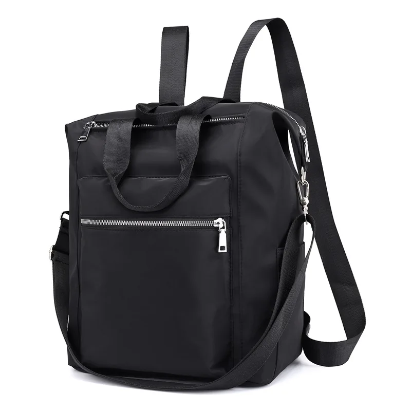 Herald модная школьная сумка, водонепроницаемый нейлоновый брендовый школьный рюкзак, женский рюкзак из полиэстера, сумка через плечо, сумка для компьютера - Цвет: Black