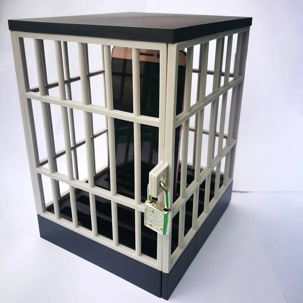 

Security Smartphone Cage Mobile Prison Cell Lock Storage Cage Tricky Toy Novelty Toy Office Gadget