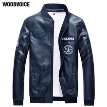 Hot Sales New PU Leather Jacket Men Black Red Brown BLUE Solid Mens Faux Fur Coats Trend Slim Fit Youth Motorcycle Suede Jacket
