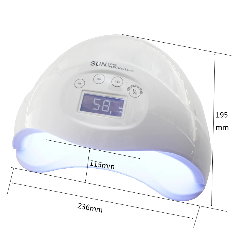 SUN5 Plus 48 Вт УФ светодиодный светильник для ногтей Droger светодиодный двойной Handen лампа для ногтей отверждающий УФ-гель Nagellak с ЖК-дисплеем и таймером