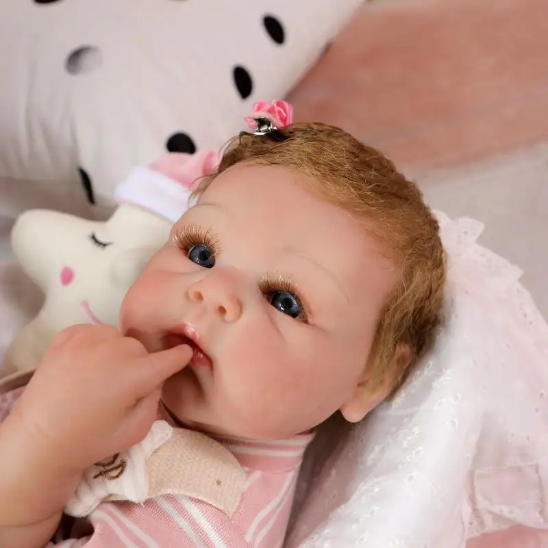 Bebes Reborn 52cm Soft Silicone Reborn Bebe Alive Reborn Doll Real Skin Color Super Nature Hair Icradle Boutique Dolls Gift Dolls Aliexpress