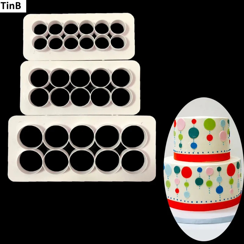 

2018 New Arrival Geometry Cookies Cutter Tools Cake Decorating Tool Round Dough Fondant Cutter Cake Mold Baking Chocolate Mould