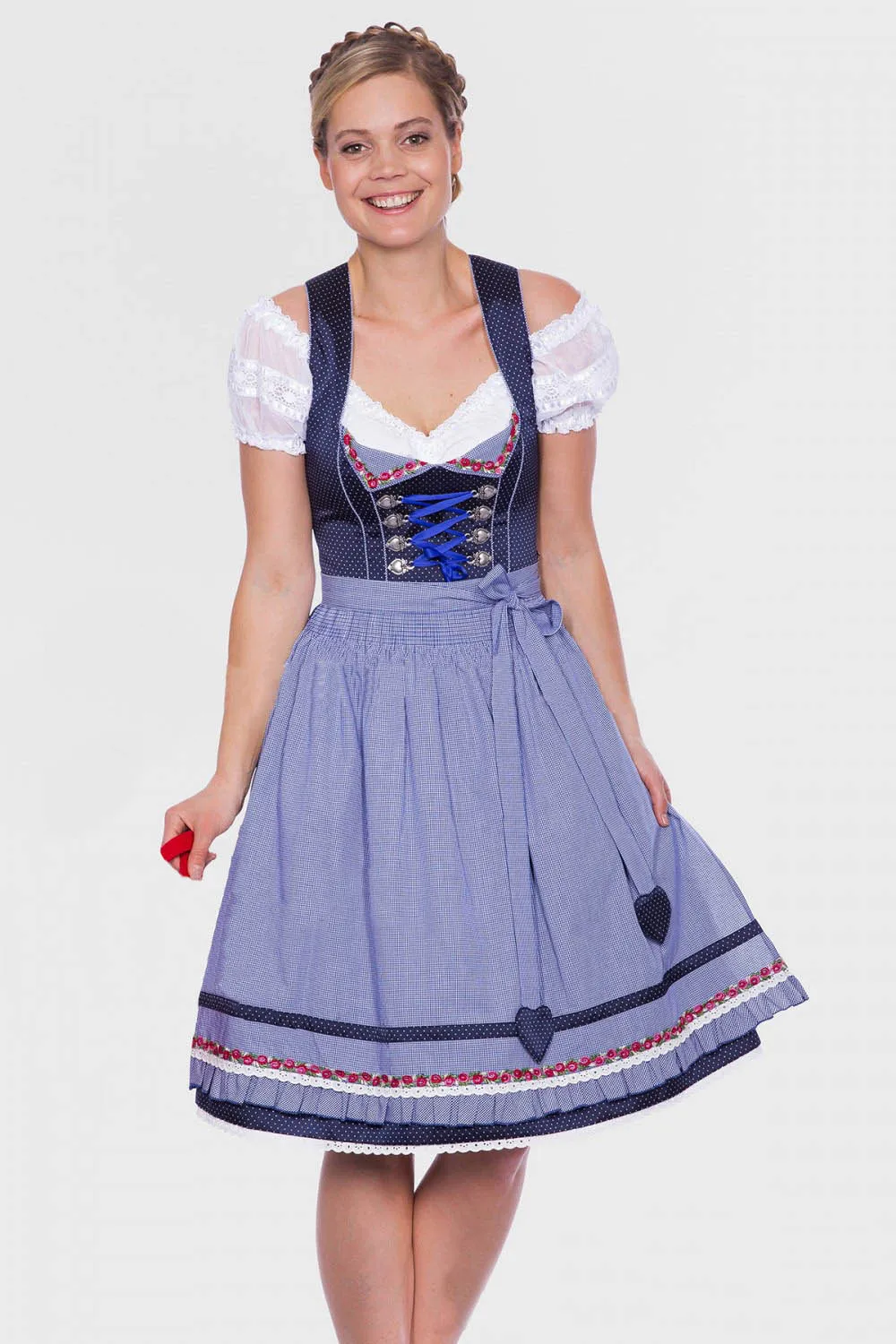 Buy Womens German Tradition Denim Dirndl Dress Oktoberfest Bavarian Beer Maid 