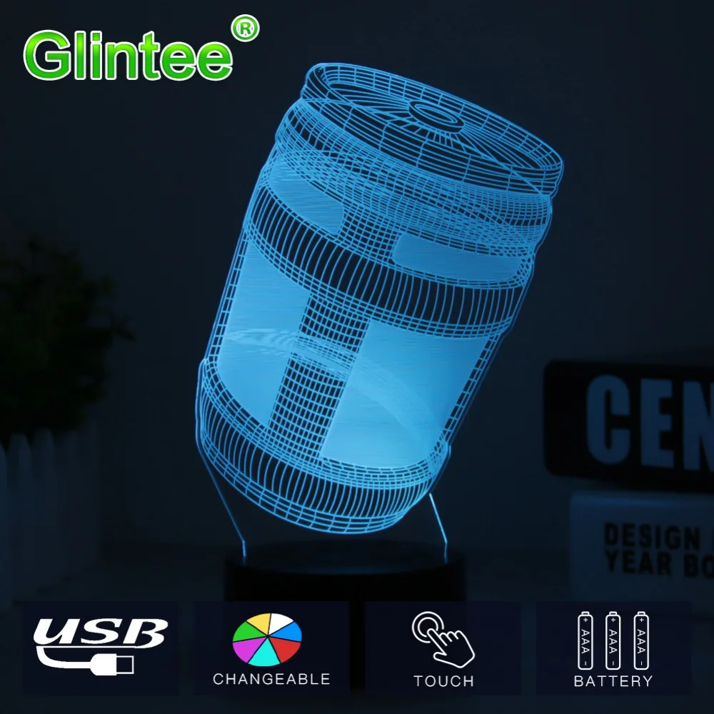 

Chug Jug 3D LED Lamp Batteries Powered Night light Customize All Shapes 7 Colors Decor Changes Light Show Kids Gift