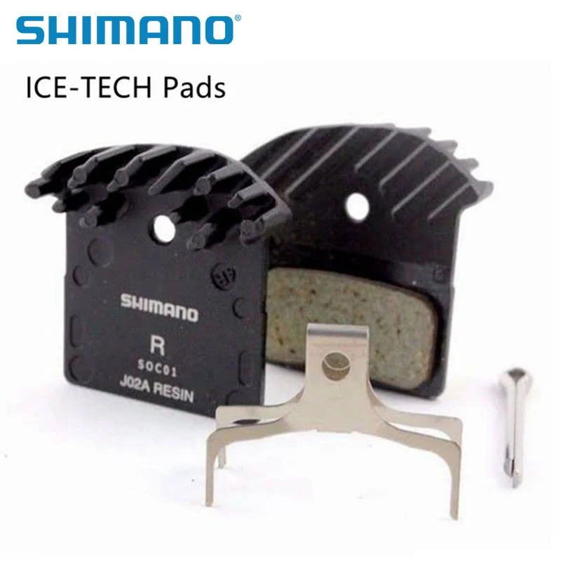 SHIMANO ICE-TECH J02A RESIN Brake Pads With Cooling Fins Fit Deore M615/M6000/SLX M675/M7000/XT M785/M8000/M9000/M9020 | Спорт и