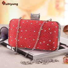 2016 New Women Gypsophila Paniculata Clutch Fashion Diamond Evening Bag Banquet Party Handbag Purse Chain Shoulder