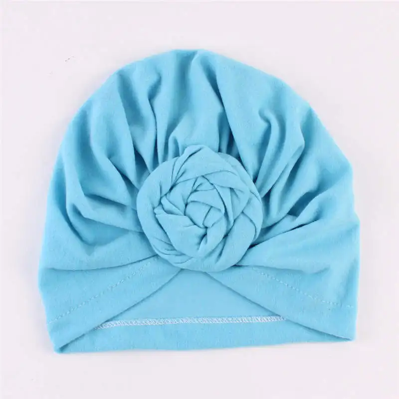 Indian Headscarf Hat Cotton Crinkle Hijab Caps Mom and Baby Solid Donut Head Wrap Hats Inner Turban Bonnet Parent-Child