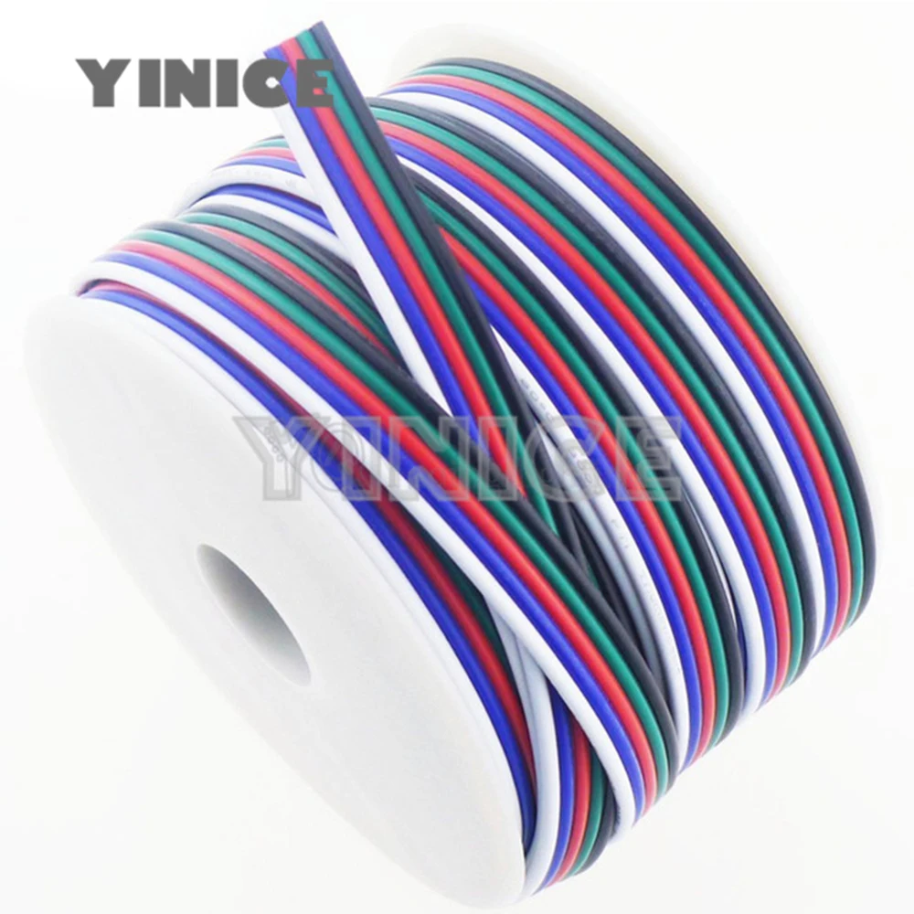 3pin 4pin 5pin 22AWG светодиодный Подключите светодиодный RGB кабель провод для WS2812 WS2811 RGB/rgbw 5050 3528 Светодиодные ленты