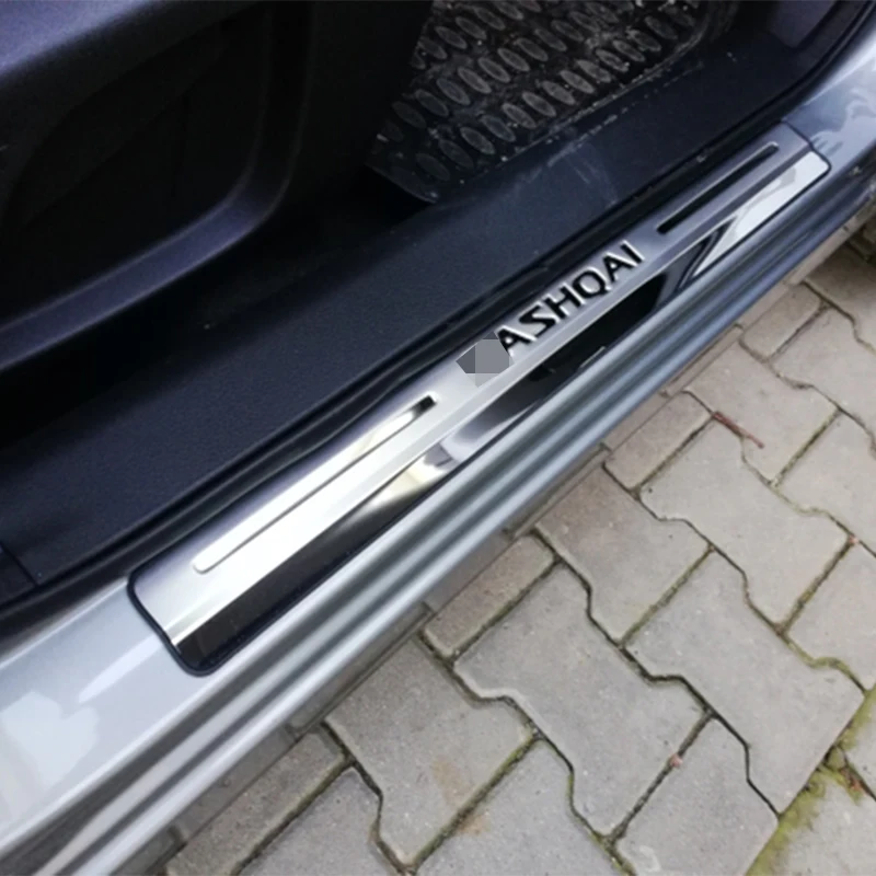 

4pcs Kick Step Cover Door Sill Scuff Plate Welcome Pedal Protector Door Sill Decoration Accessories For Nissan Qashqai 2018