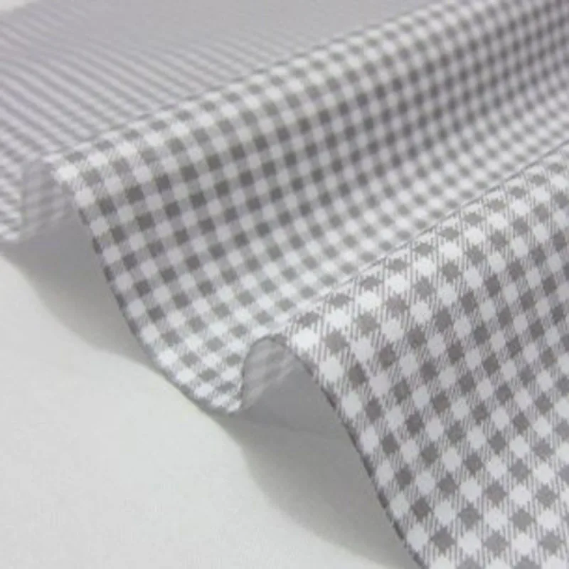 50x160cm Fashion 100 Cotton Grey Checked Fabric Bedding Quilting Patchwork Fabric 50x160cm For