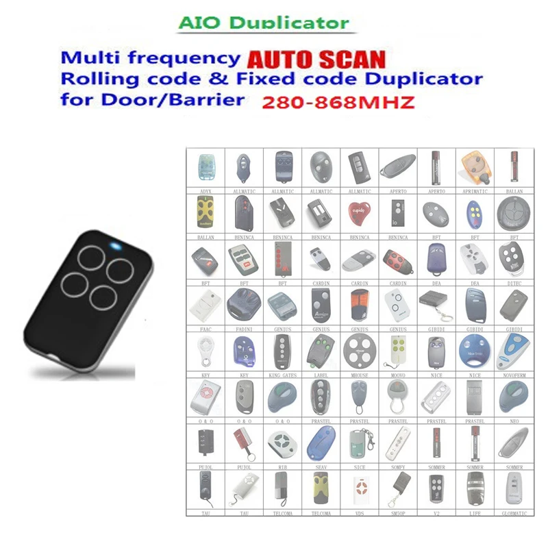 

1PCS FOR SOMMER FAAC Bmulti frequency auto scan rolling code & fixed duplicator 280-868 mhz free shipping
