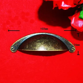 1PC Antique Hardware Shell Pull Handles Zinc Alloy Handle Kitchen Drawer Cabinet Door Handle Furniture Knobs Cupboard