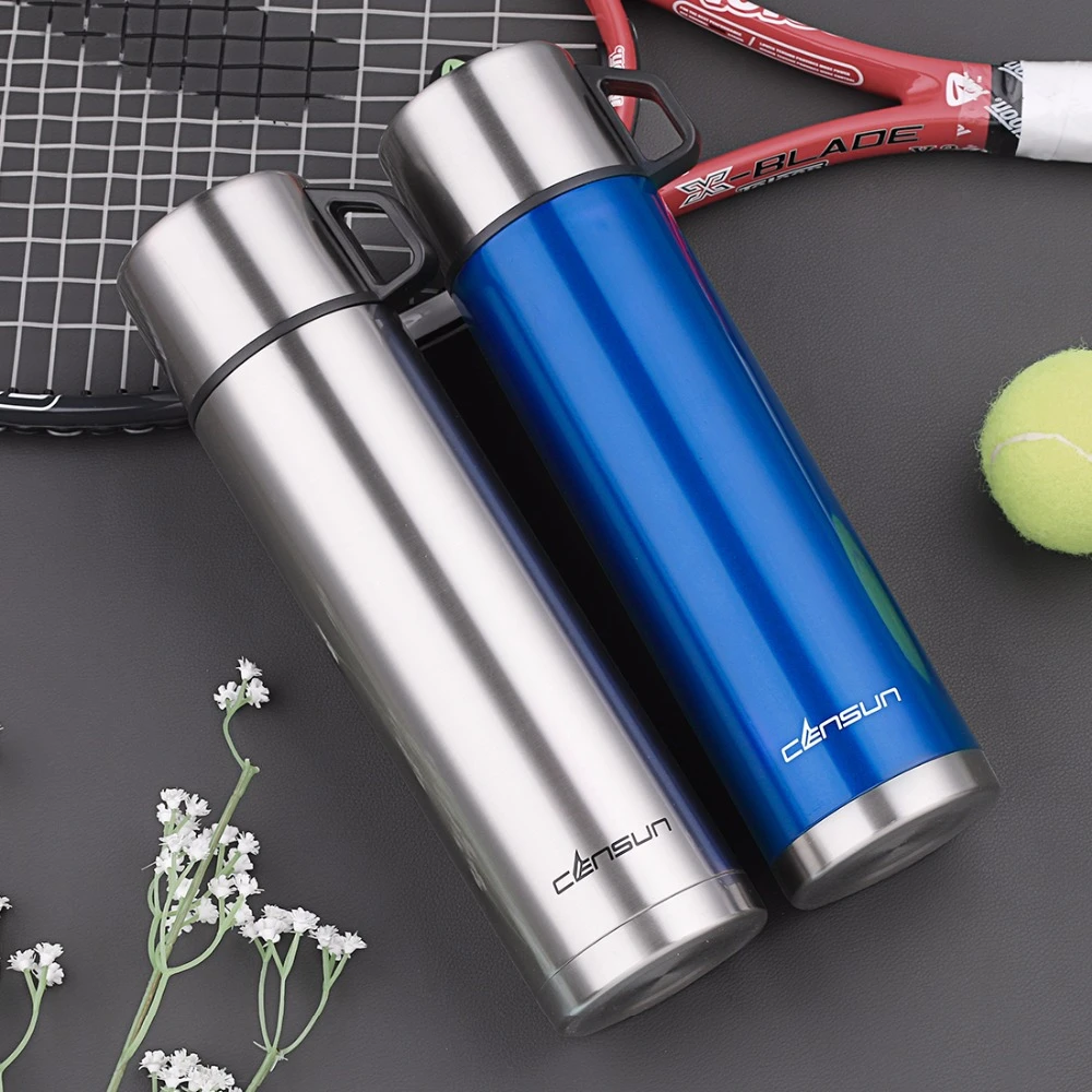 small stainless steel thermos