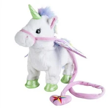 35 см Милая прогулочная плюшевая игрушка единорог мягкая кукла-единорог Поющая песня для детского дня рождения Рождественский подарок