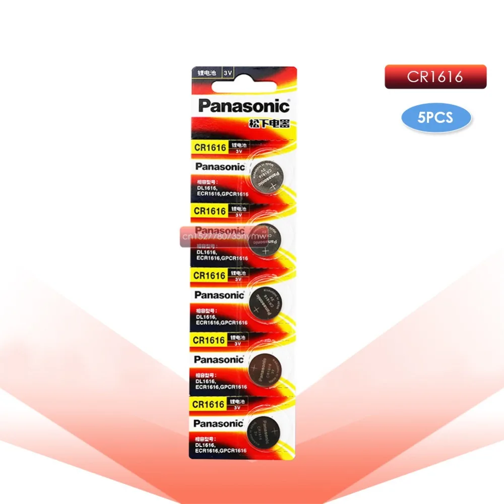 

PANASONIC 5pc original cr1616 3v button cell coin batteries for watch DL1616 BR1616 ECR1616 5021LC L11 L28 KCR1616