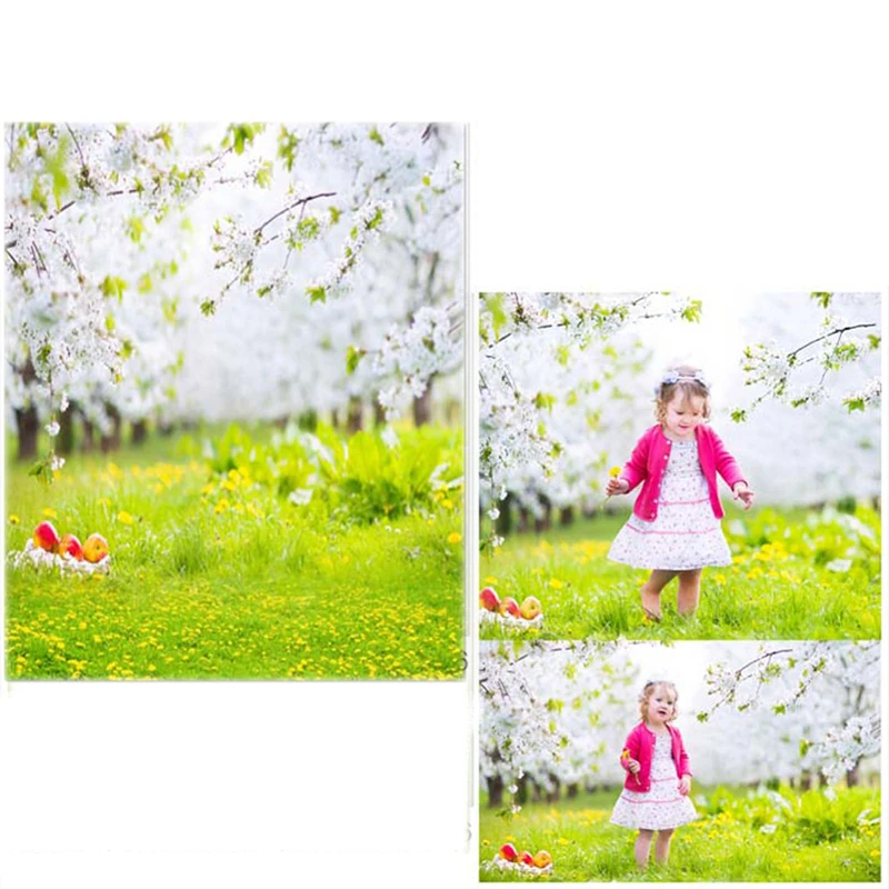 

Flower Forest Vinyl Photography Background Lawn Oxford Backdrop For Children photo studio Props 1236