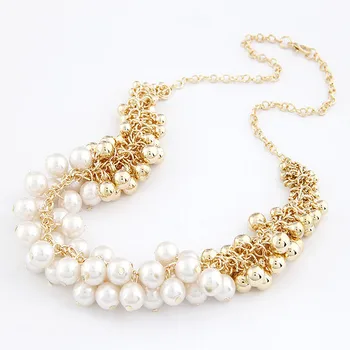 

2018 new Korean style fashion wild fashion pearl necklace sweater chain 12 pcs /lot