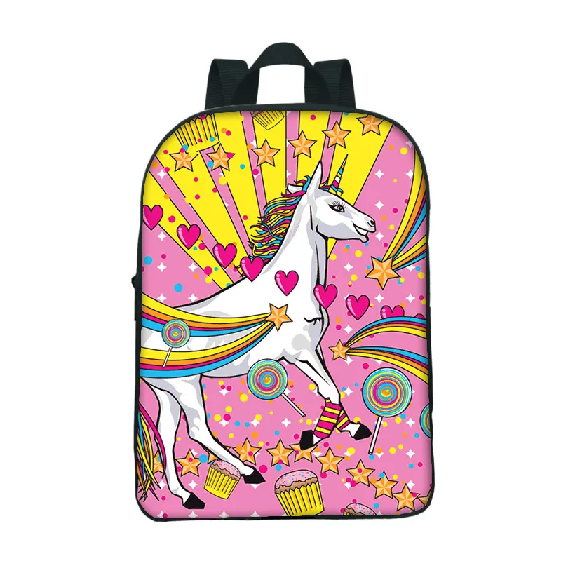 Mini 12 Inch Cute Unicorn Backpacks Colorfull Horse School Bags Kids