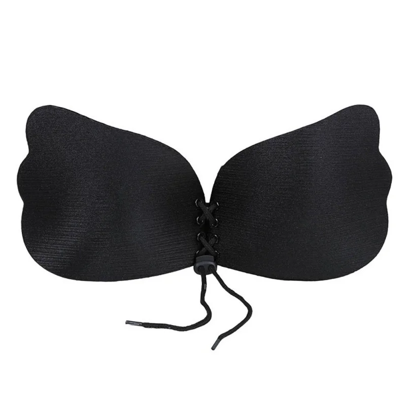 

High Quality Women Strapless Bra Self Adhensive Backless Invisible Brassiere Sexy Push Up Bra Beige Black