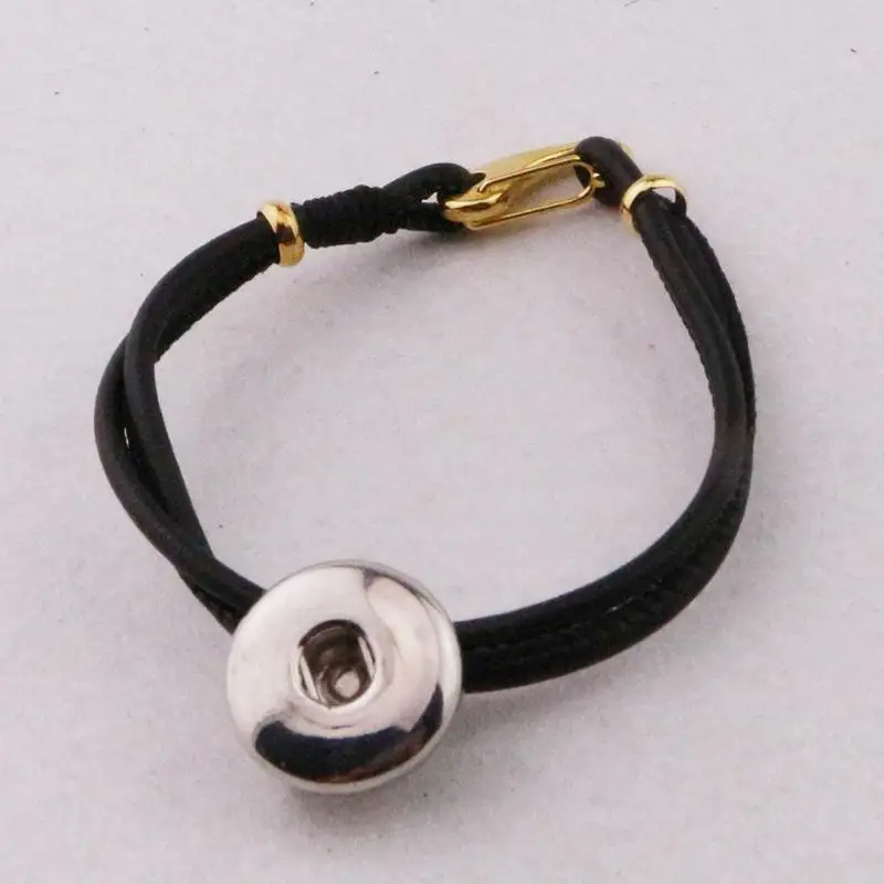 HOT Fashion Handmade Leather Snaps Buttons Bracelet Fashion DIY Snaps