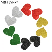 VENI LYNN 5 пар в форме сердца Блестящий женский одноразовый самоклеющийся нагрудный платок нагрудные накладки на соски Boob лепесток бюст наклейки