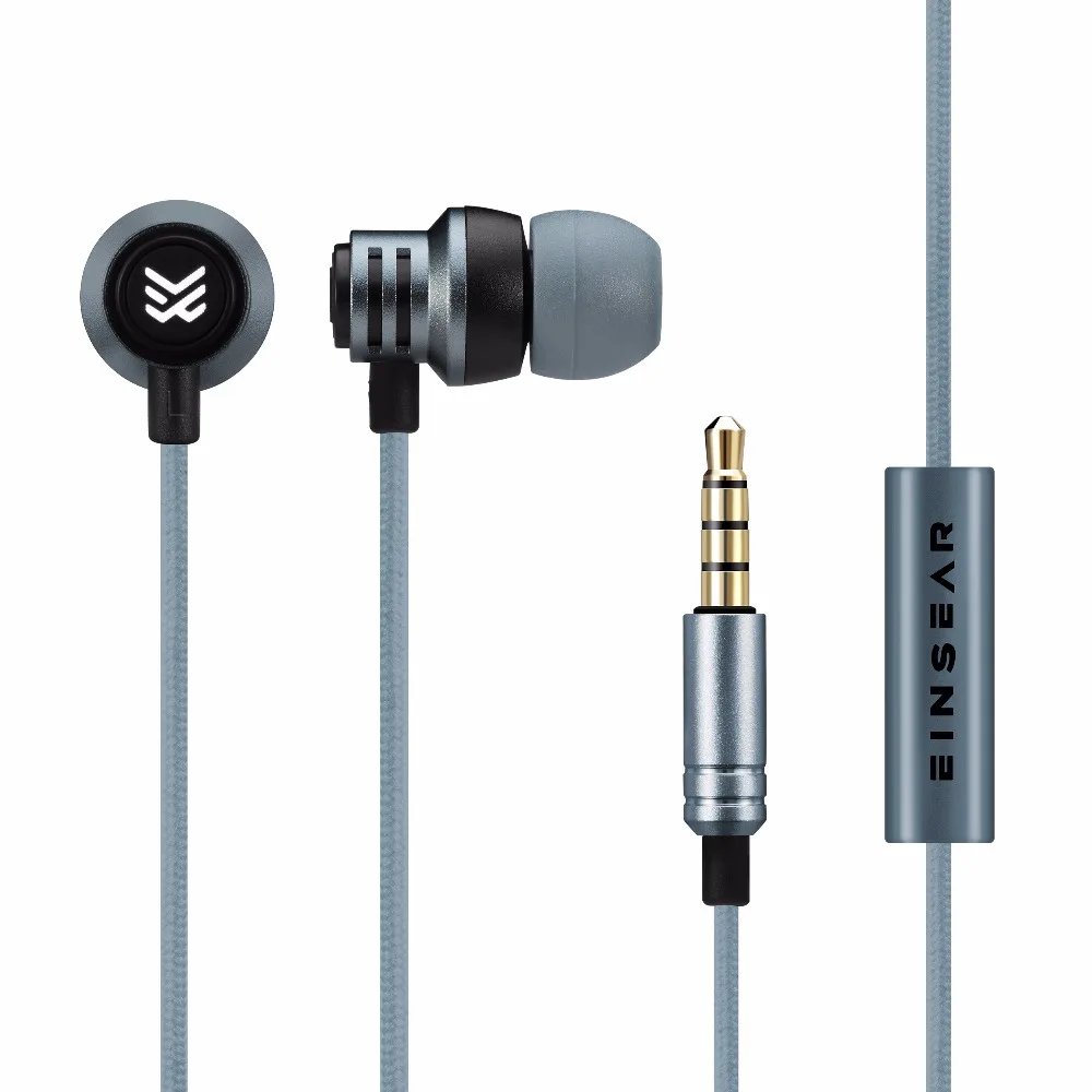 Новый EINSEAR T2 10 мм динамический привод в ухо наушник бас HIFI с микрофоном наушники