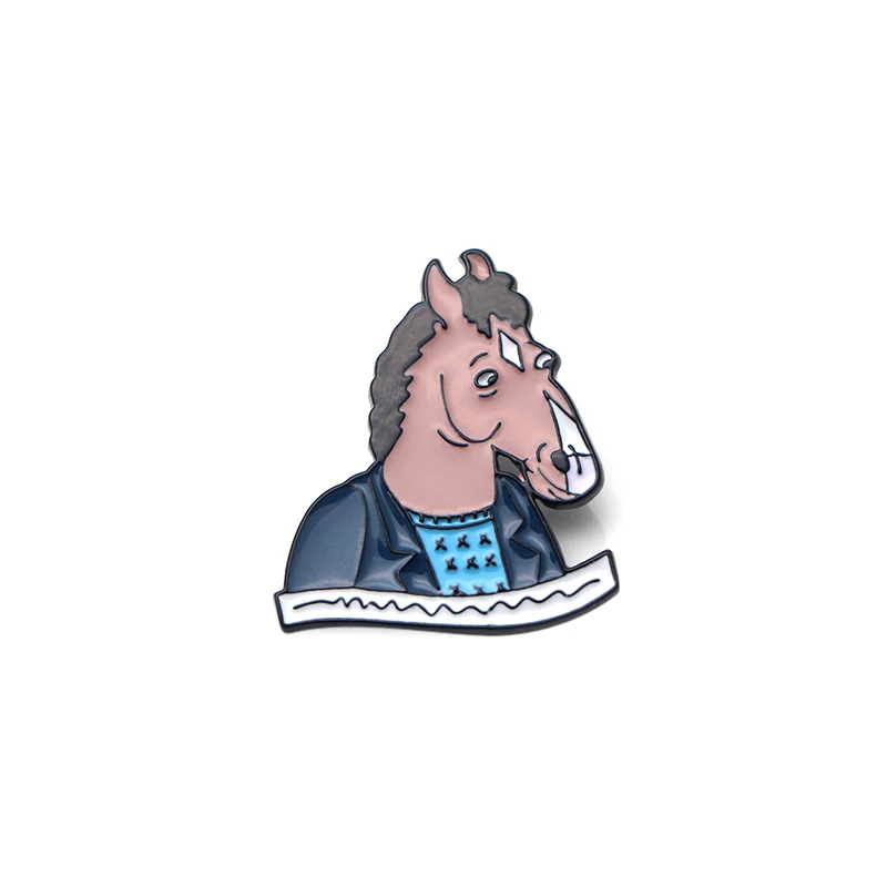 P2604 Dongmanli BoJack Horseman рисунок искусство эмалированные булавки и броши для женщин мужчин нагрудные булавки рюкзак сумки значок подарки