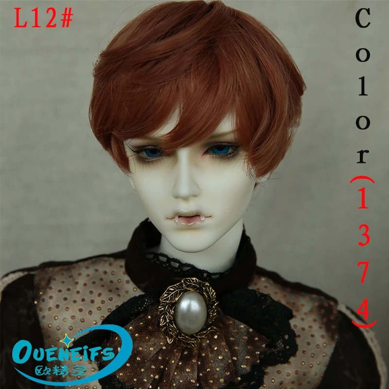 Парик для куклы bjd L12# 9-10 дюймов 1/3 высокая температура wigman короткие парики куклы bjd с челкой модные стильные волосы