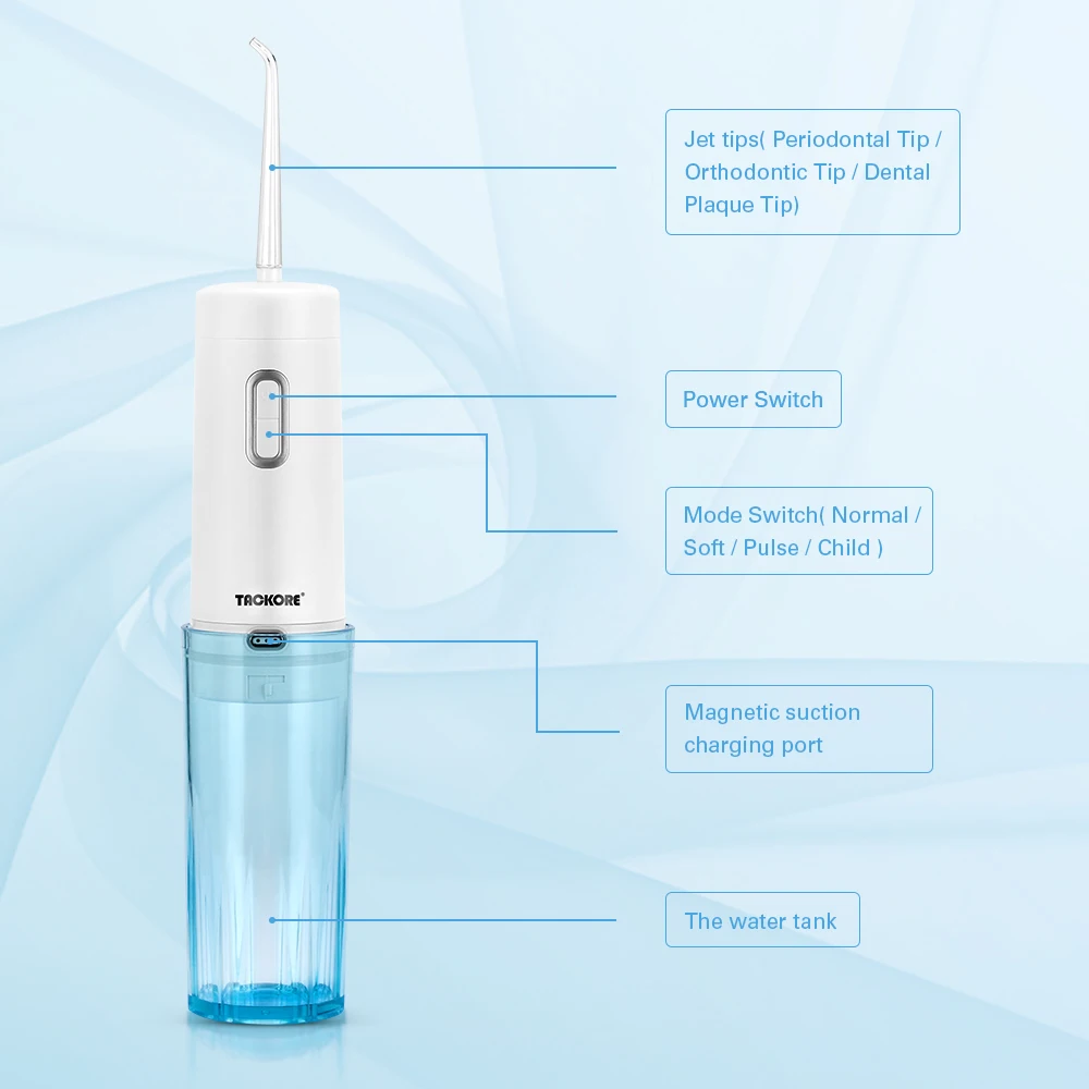 Irrigador bucal eléctrico portátil de agua limpiador Dental por chorro USB recargable irrigador Den