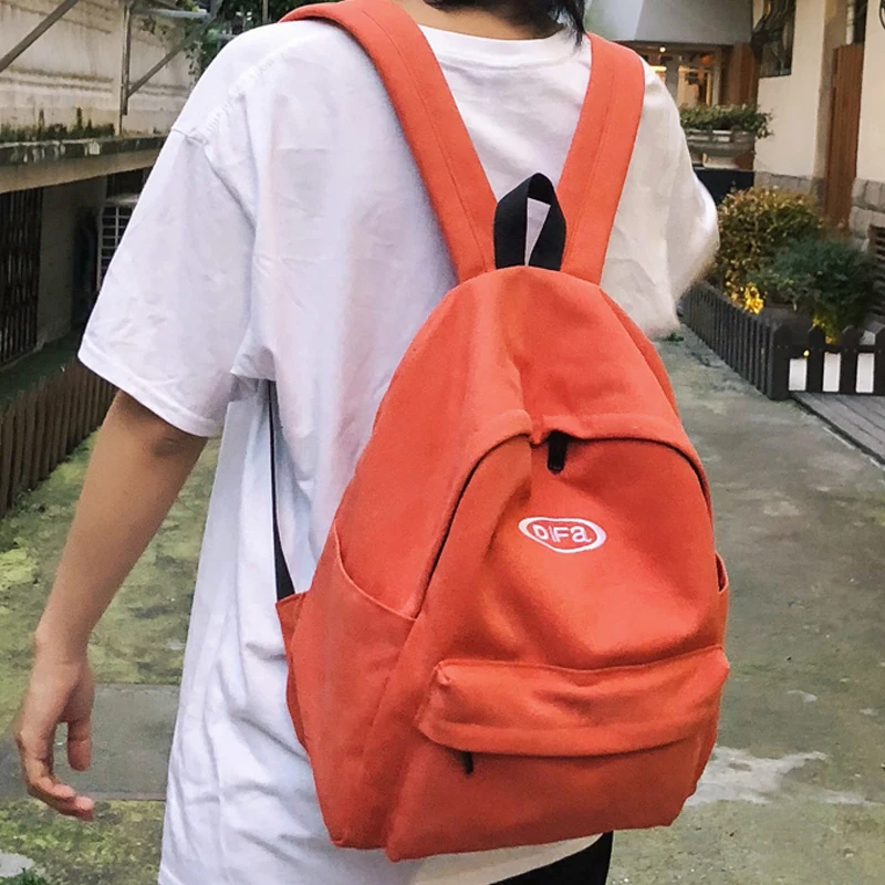 

New Letter Backpack Canvas Women Backpack for Teenage Girls Feminina Women Shoulder Bag Rucksack Schoolbag Female Mochilas