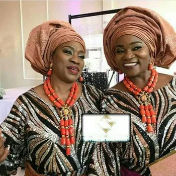 

Fantastic Original Coral Beads Jewelry Set for Women African Party Wedding Engagement Real Coral Bead Necklace Set CNR200
