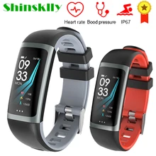 Умный Фитнес-браслет, часы, монитор сердечного ритма, IP67, водонепроницаемый, кровяное давление, кислородный трекер активности, браслет для мужчин и женщин