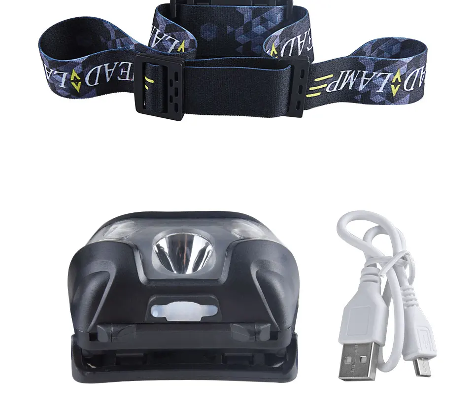 Powerful Cree Q5 LED Frontal Led Headlamp Headlight Flashlight USB Rechargeable Linternas Lampe Torch Head Lamp Build-In Battery (15)