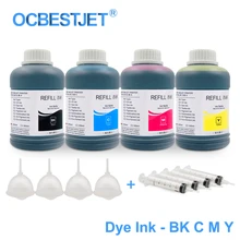4x250 мл универсальный краситель пополнения чернил комплект для Epson L100 L110 L120 L210 L300 L355 L350 L550 L555 Stylus Pro 4400 7400 9400 B300