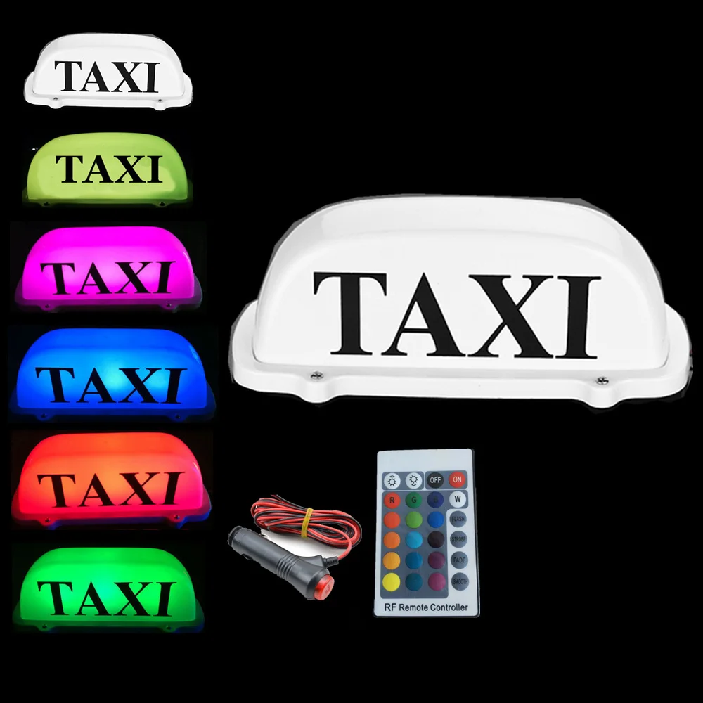 Новинка Автомобильный светодиодный светильник RGB на крышу такси купольный 12 В с