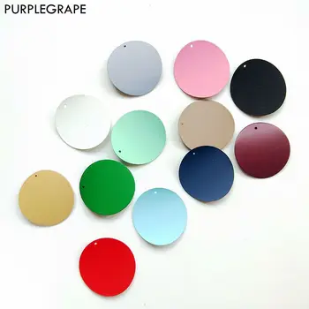 

Curved disc diy earrings jewelry accessories material pendant fashion retro temperament geometric spray paint alloy round 8pcs