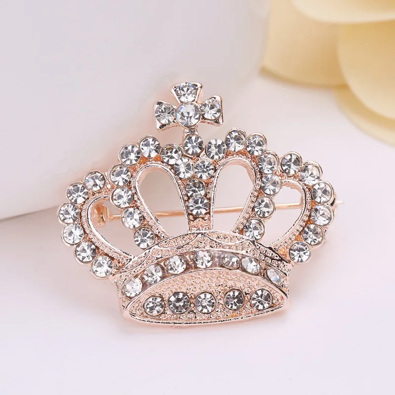 

New Women Crown Shape Brooch Delicate Party Dress Pin For Elegant Women