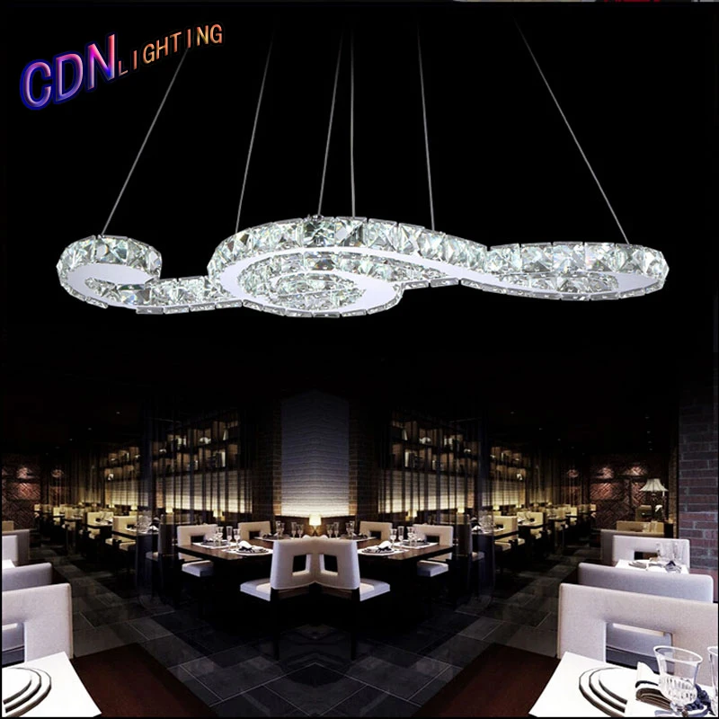 

2016 New arrival Modern music symbol LED Crystal chandeliers LED Lamp Stainless Steel Hanging Light Fixtures Cristal LED Lustre
