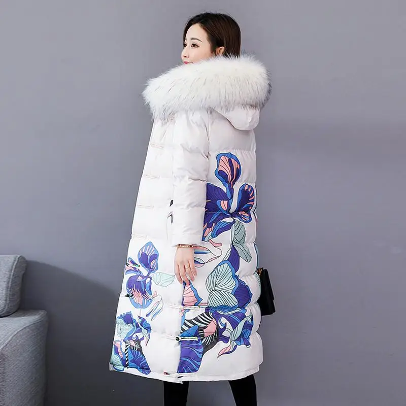 Red Femme Femmes Veste 4xl De Imprimé Vers Fourrure Chaud D'hiver Bas black Taille Plus Nationale La Rétro Survêtement Long Le Manteau Dame Épais À Fleur white V363 Capuchon qgwr4qxXI