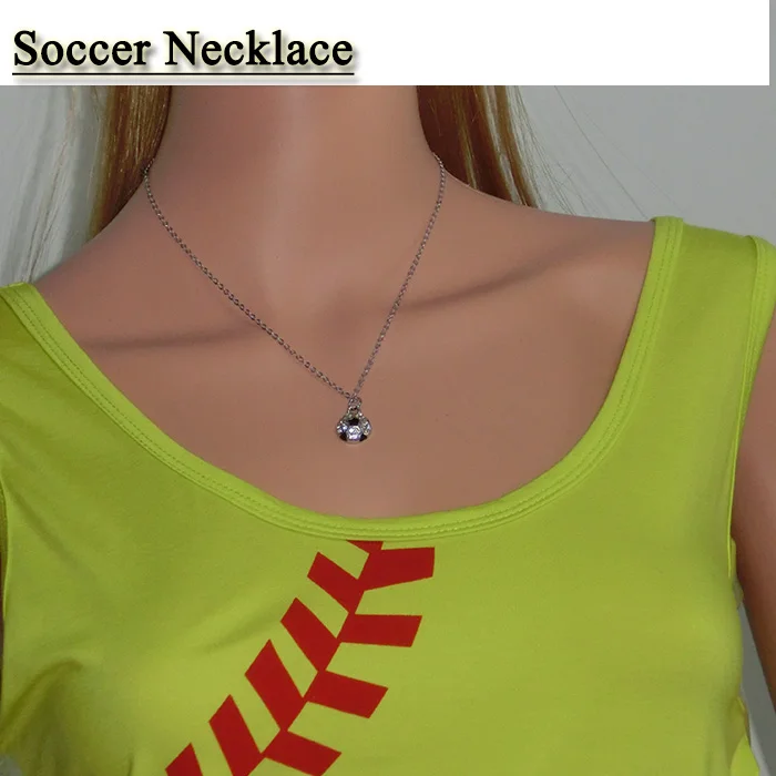 Спортивный браслет ожерелье футбол яркие стразы кристаллы для спортивных майки для девочек
