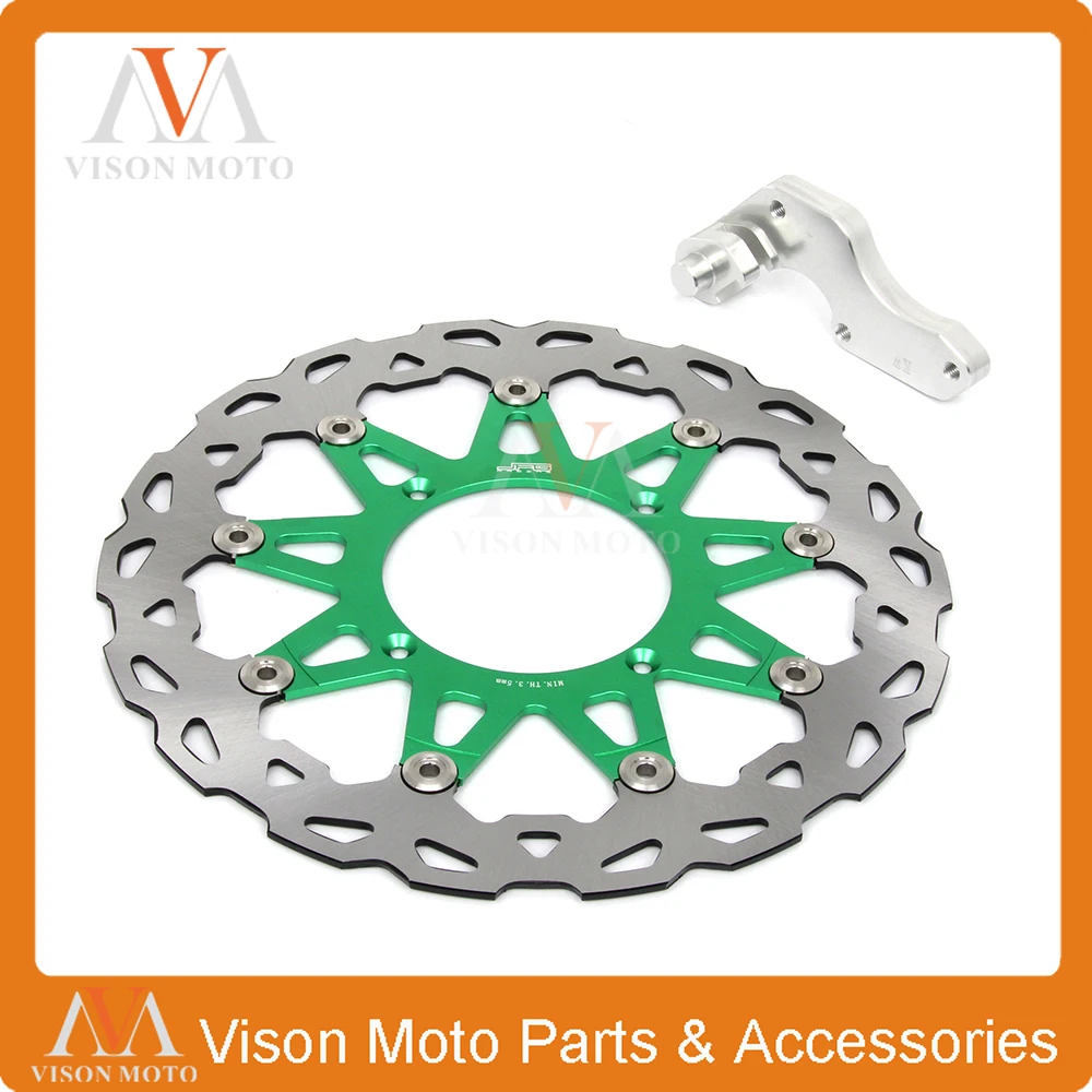 320MM Floating Wavy Brake Discs+Bracket For Kawasaki KX KXF KLX KX125 KX250 KX250F KX450F KLX450R Dirt Bike Supermoto | Автомобили и