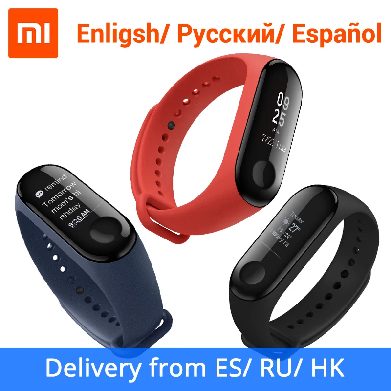 

Xiaomi Mi Band 3 Smart Bracelet Miband 3 0.78 inch OLED Touch Screen Message Weather Display Fitness Tracker Xiaomi Band 3