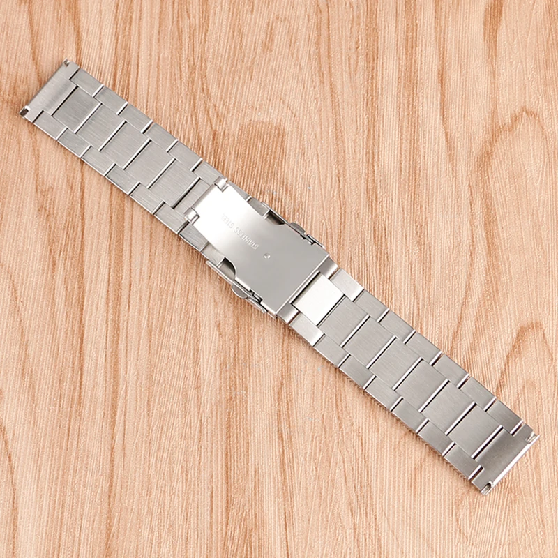 Высококачественный серебряный браслет из нержавеющей стали, ремешок для часов 18 мм, 20 мм, 22 мм, 24 мм, регулируемый металлический ремешок для часов для мужчин и женщин