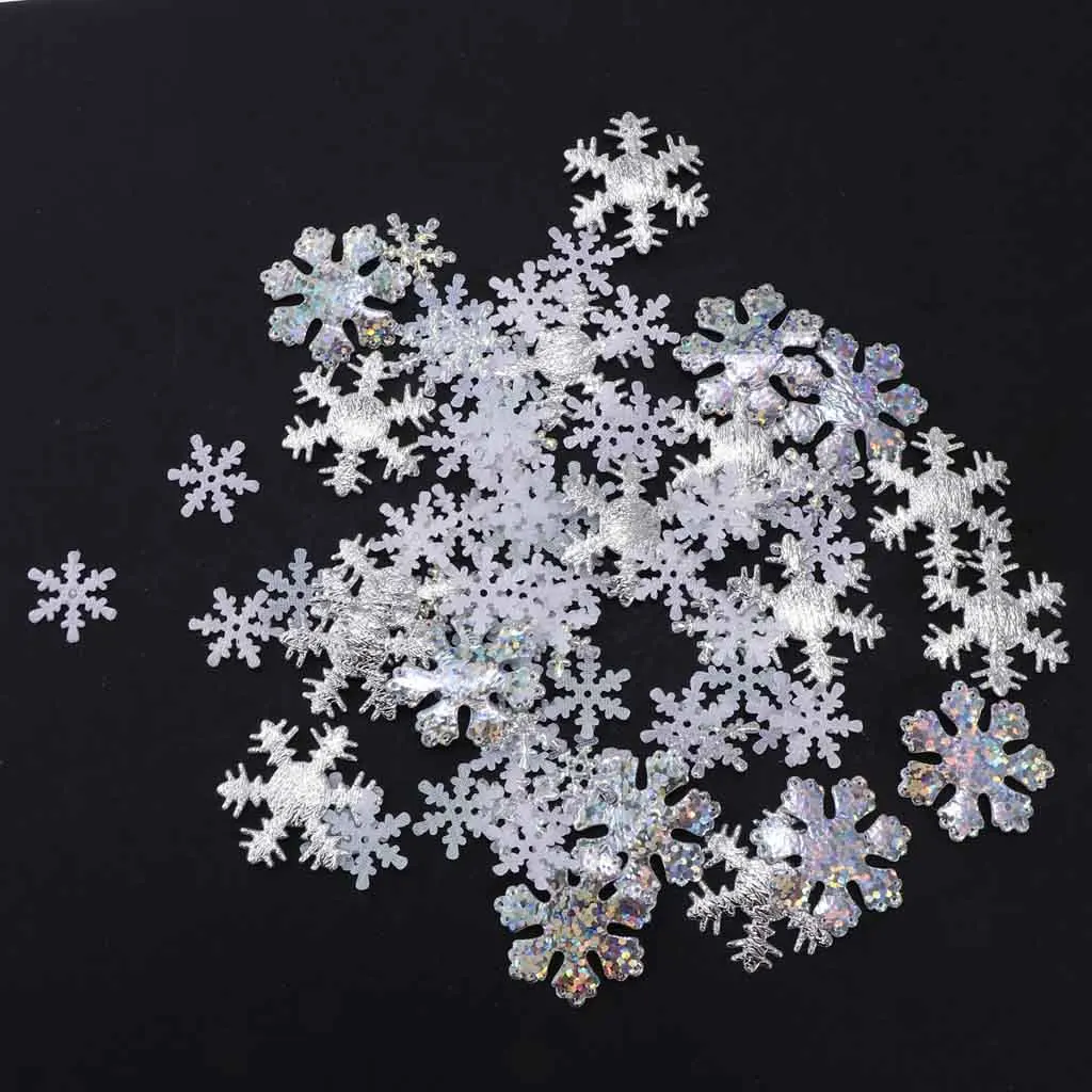 500pcs Christmas Table Confetti Snowflakes Throwing Scatter Decoration 