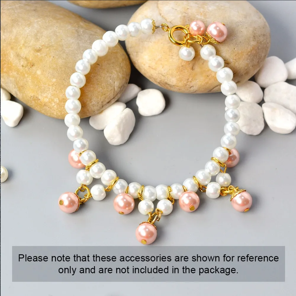 4mm 6mm Round Glass Pearl Beads Strands for Jewelry Making DIY Pearlized, hole: 1mm, about 140-216pcs/str