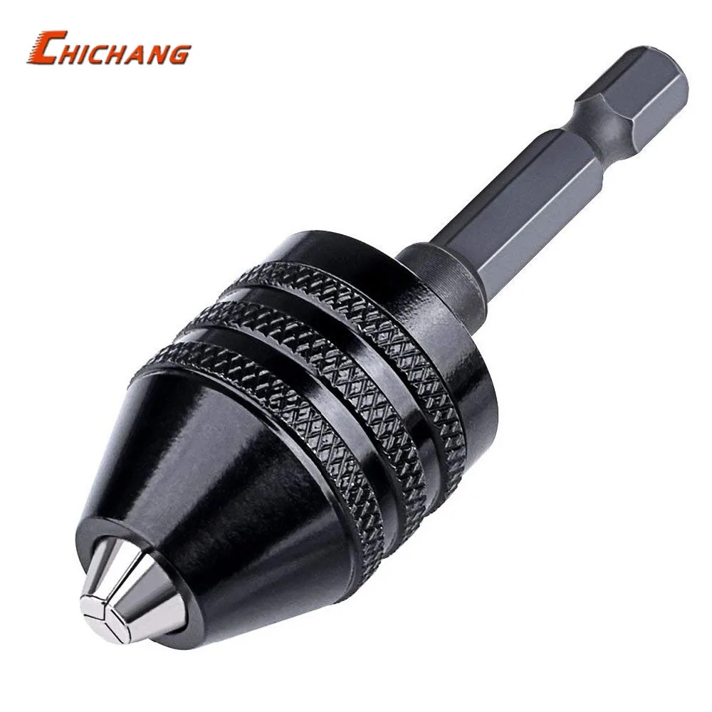 

1PC Mini 3-Jaw Drill Chuck Screwdriver Adapter with Quick-change 1/4" Hex Shank to Hold 0.3-6.5mm Drill Bits Milling Cutters