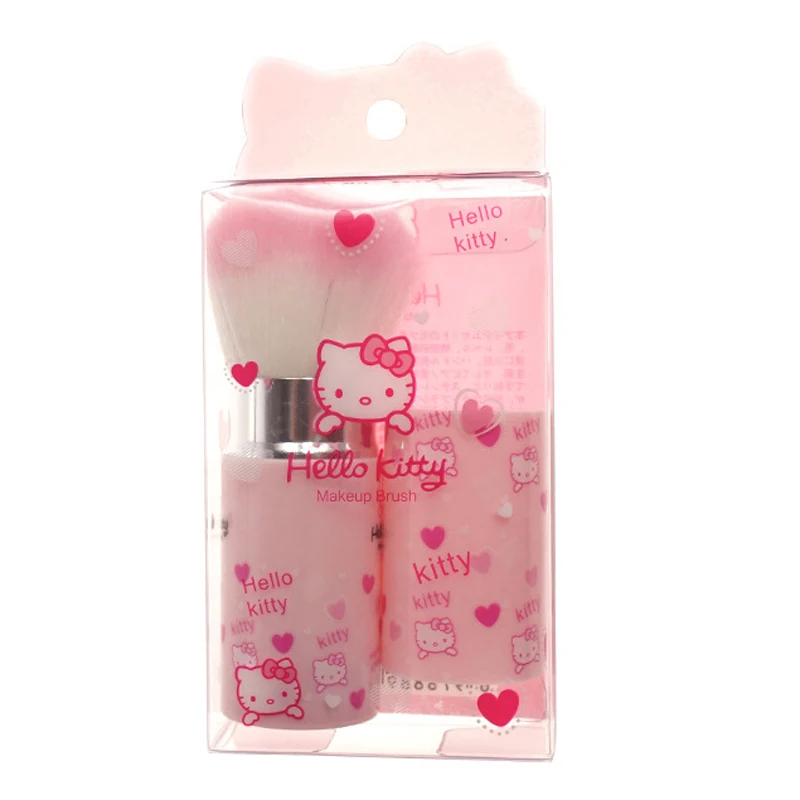 

Hello kitty telescopic brush single boxed 30mm blush Retractable makeup brushes professional portable face cosmetic tool pincel