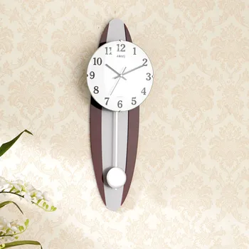 

Silent White Antique Wood Wall Clock Living Room Modern Design Unique Watch Large Decorative Wanduhr Wall Clock Pendulum 50w317